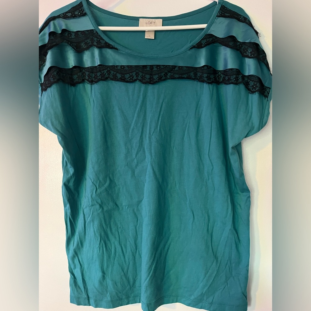 Loft large lace tshirt